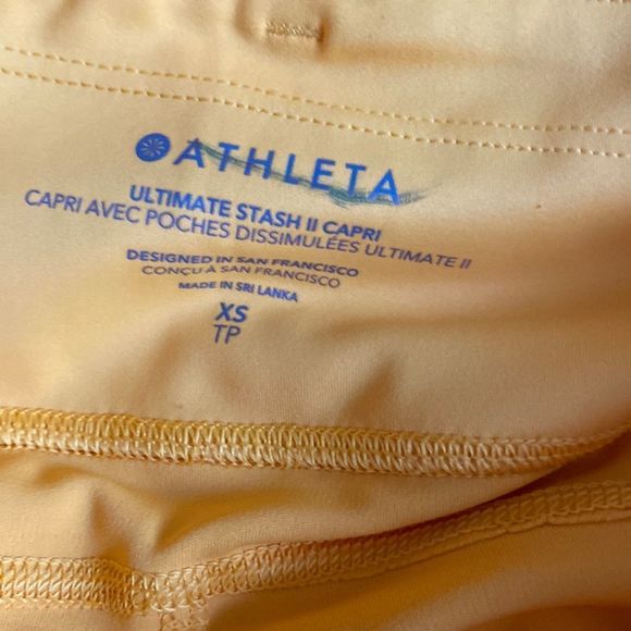 Athleta Ultimate Stash II Capri NWT Golden Spark XS Petite​ - Picture 4 of 8